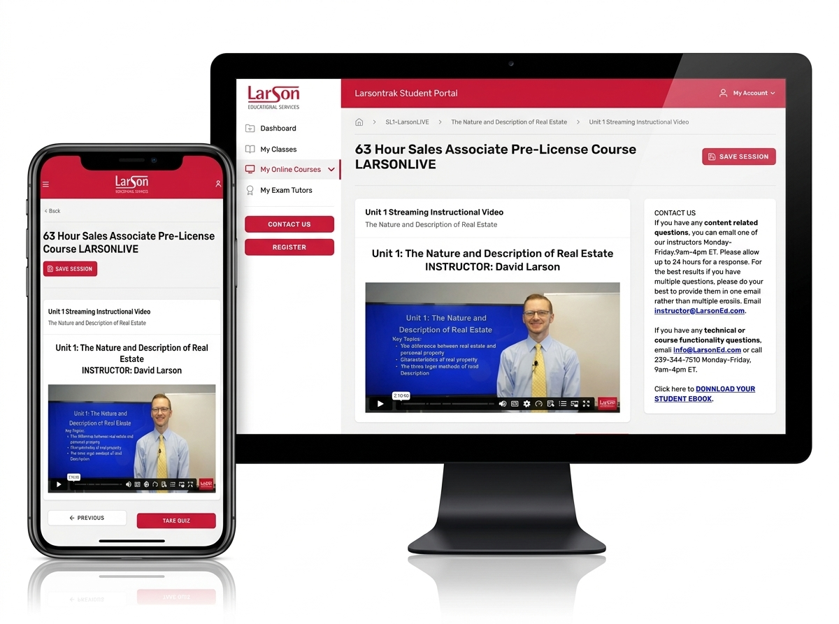 larsonlive learning platform on mobile and PC